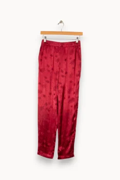 New Des petits hauts Pantalon - Taille S/36 Bordeaux