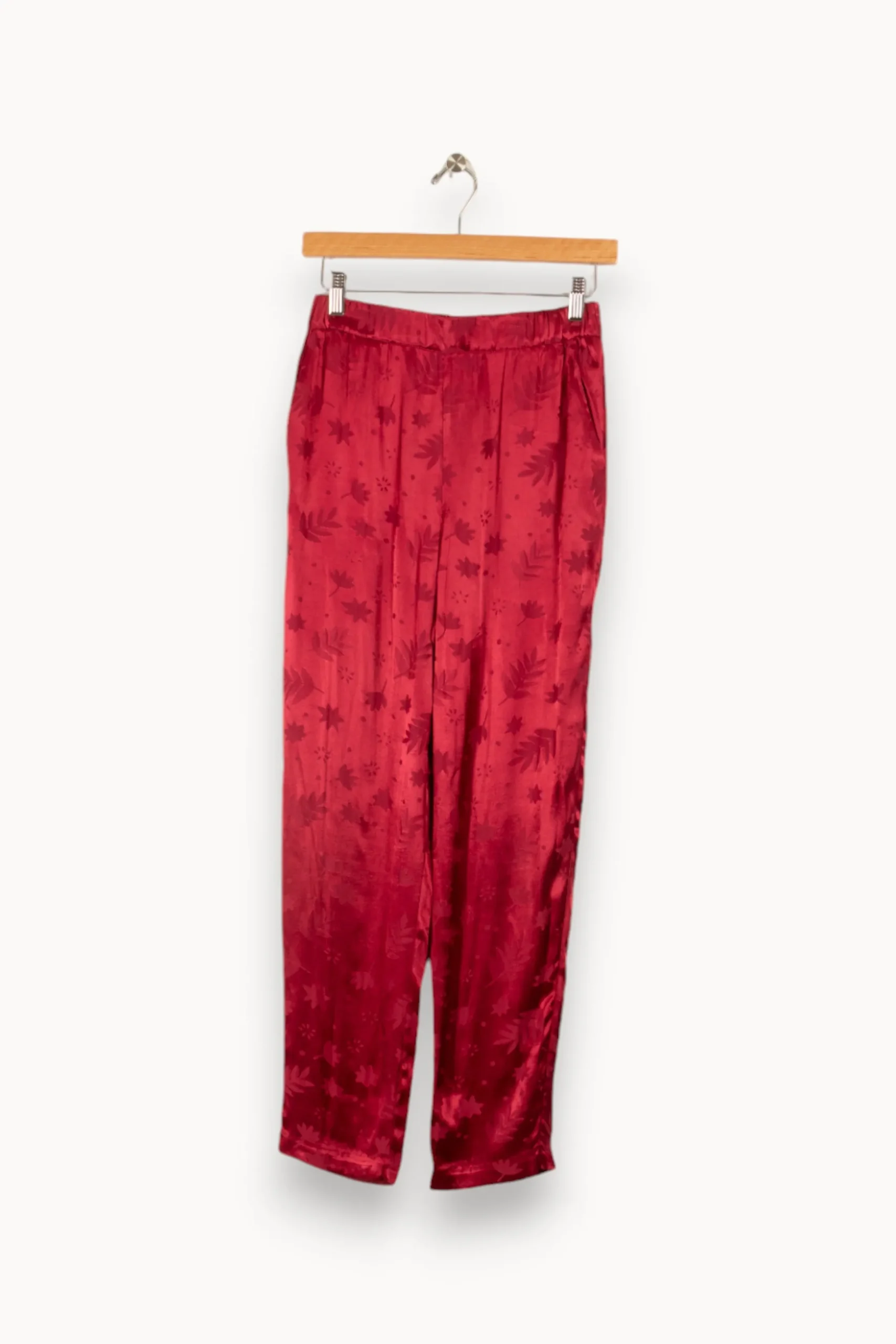 New Des petits hauts Pantalon - Taille S/36 Bordeaux