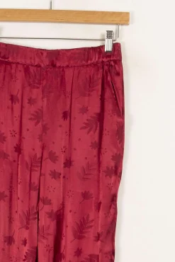 New Des petits hauts Pantalon - Taille S/36 Bordeaux