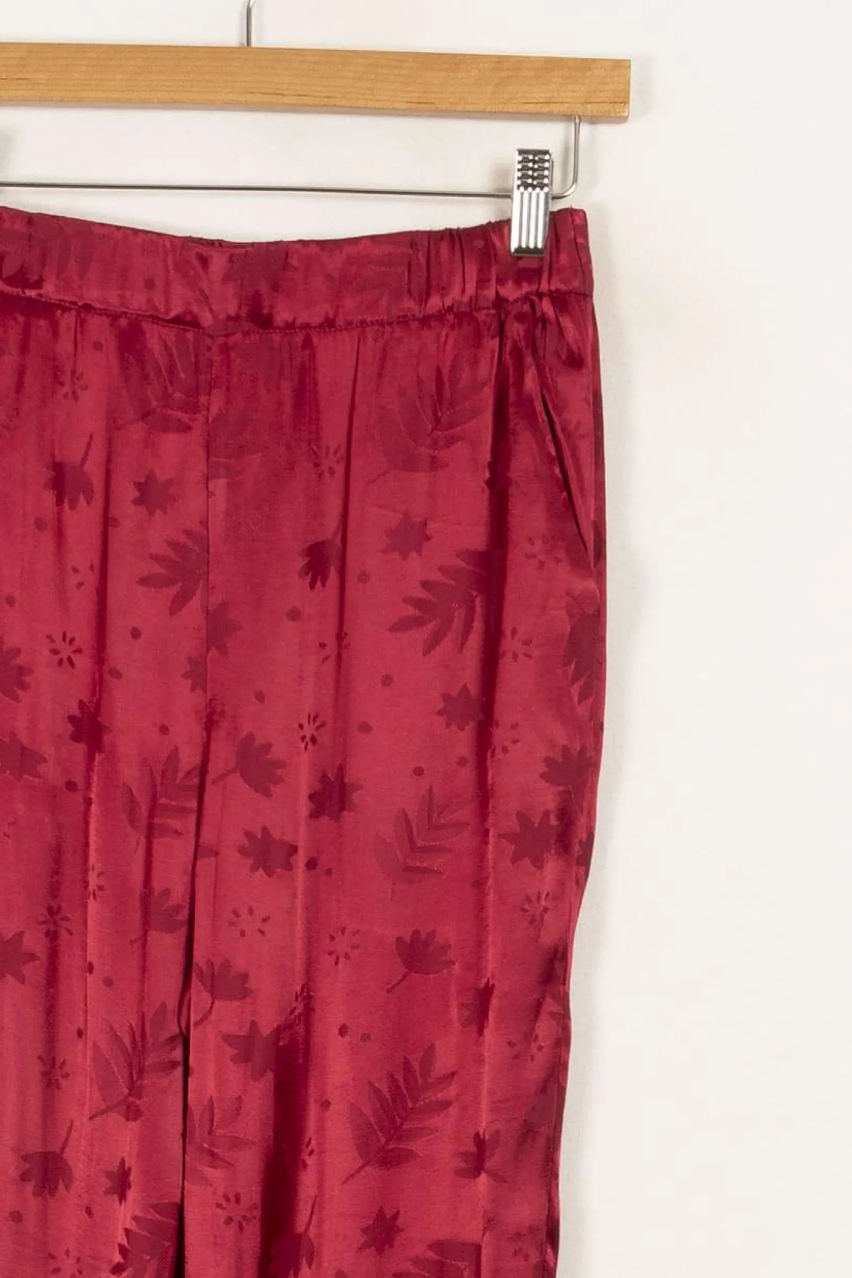 New Des petits hauts Pantalon - Taille S/36 Bordeaux