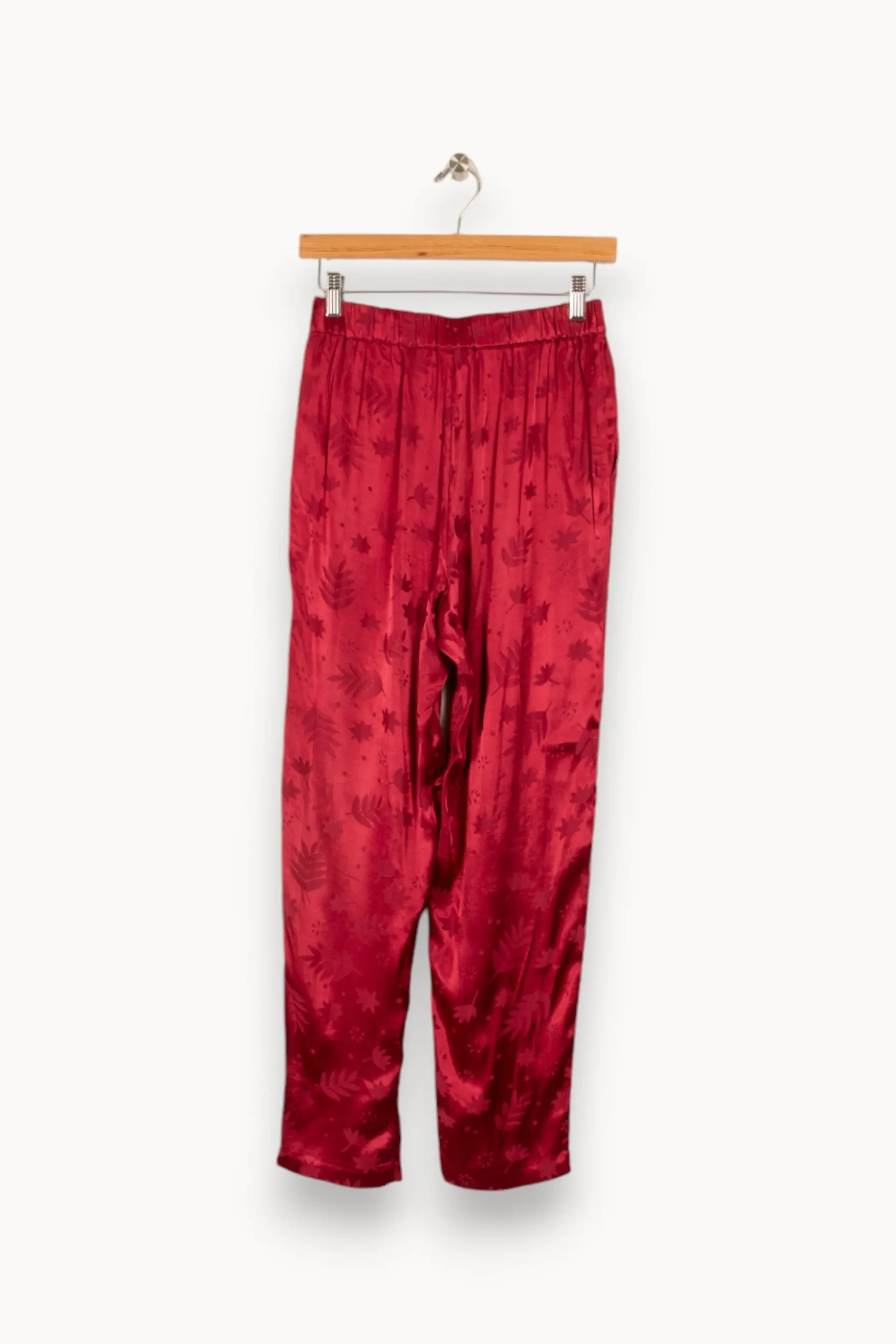New Des petits hauts Pantalon - Taille S/36 Bordeaux