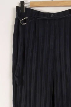 Fashion Gerard Darel Pantalon rayé - Taille L/40 Bleu