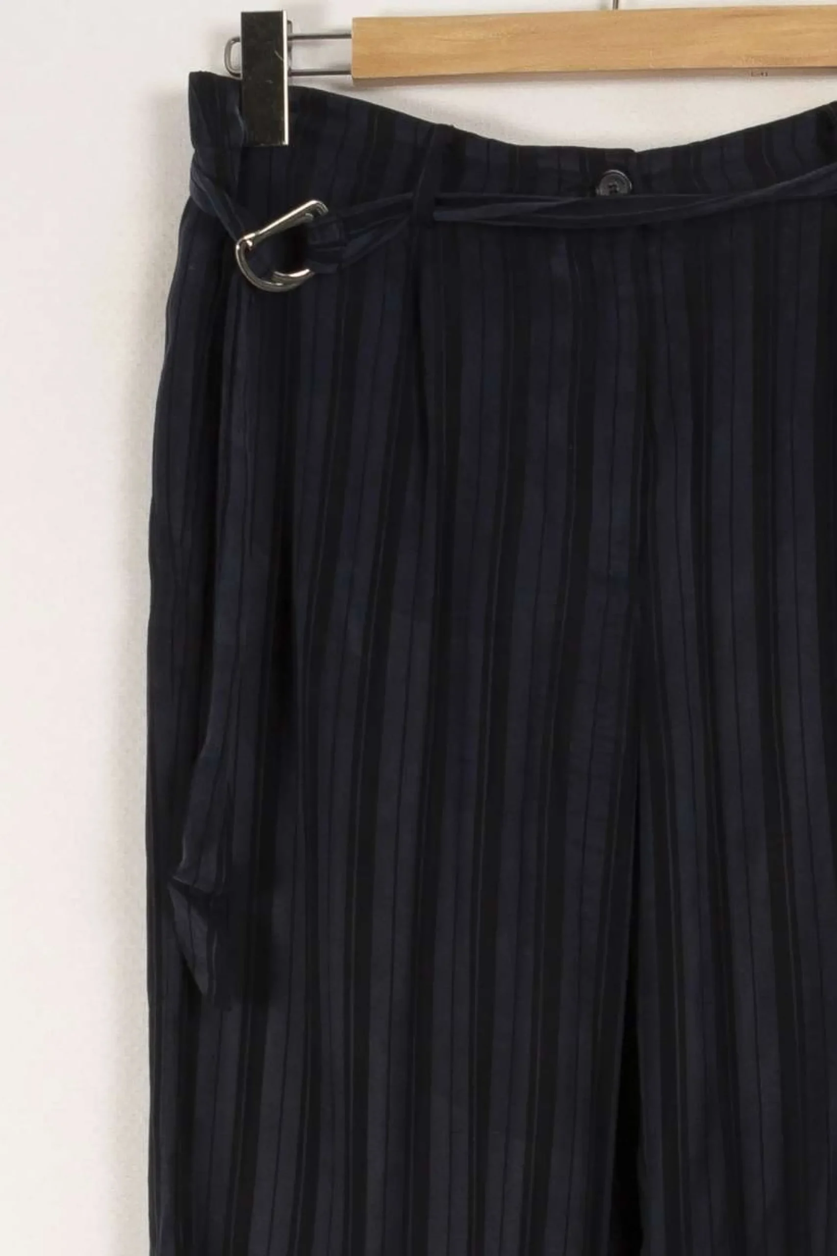 Fashion Gerard Darel Pantalon rayé - Taille L/40 Bleu