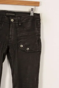 Sale Zadig&Voltaire Pantalon en cuir - Taille S/36 Noir