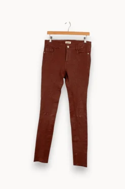 Flash Sale Zadig&Voltaire Pantalon en cuir rouille - Taille L/40 Bordeaux