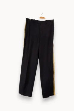 Shop Zadig&Voltaire Pantalon en laine avec bordure dorée - Taille M/38 Bleu