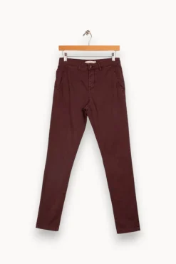 Fashion La Fée Maraboutée Pantalon en toile de coton - S/36 Bordeaux