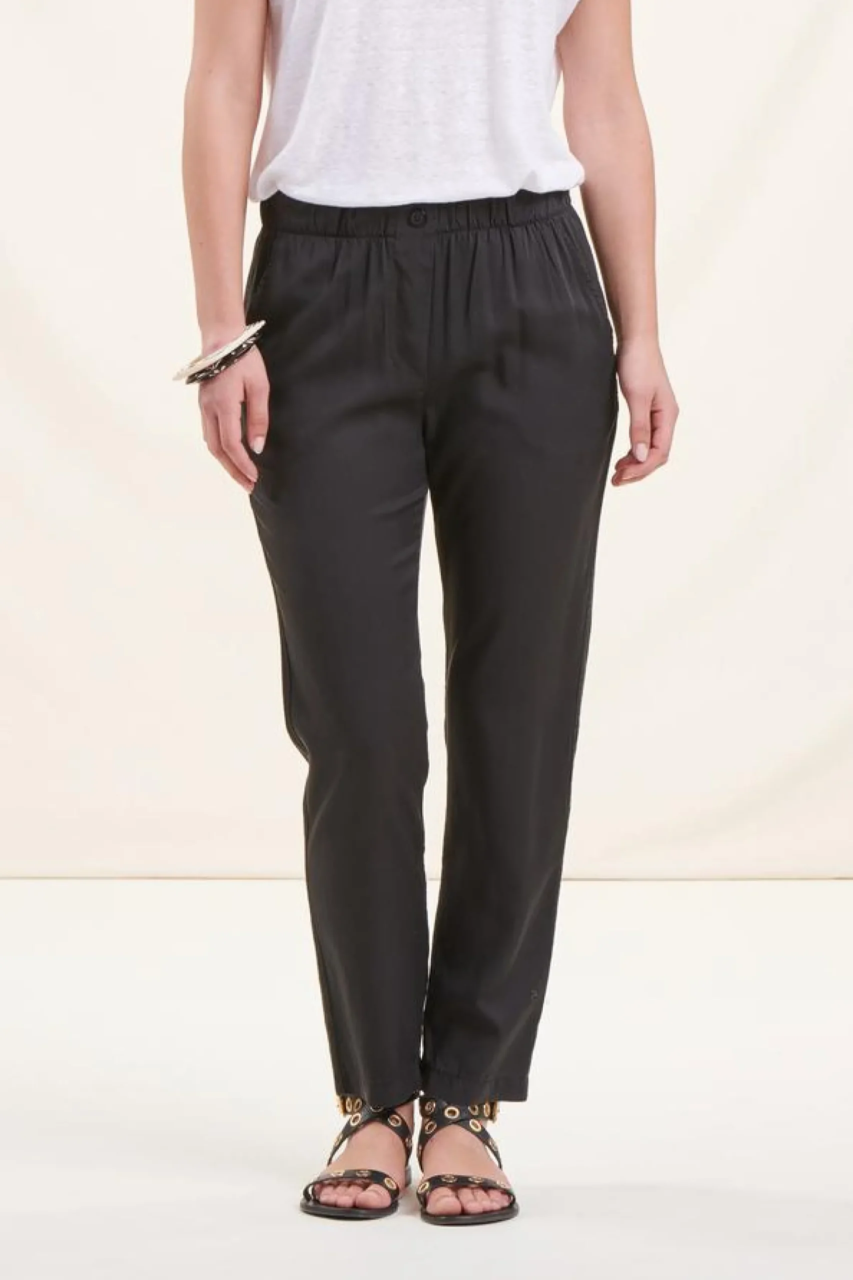 Best Sale La Fée Maraboutée Pantalon fluide en lyocell - M/38 Vert