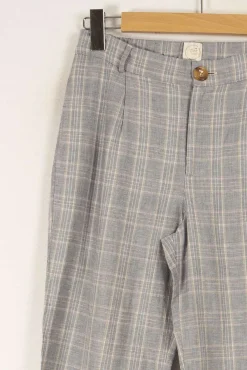 Cheap Des petits hauts Pantalon à carreaux - Taille S/36 Gris