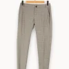 New I.Code Pantalon à motifs blancs - Taille M/38 Gris