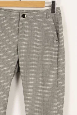 New I.Code Pantalon à motifs blancs - Taille M/38 Gris