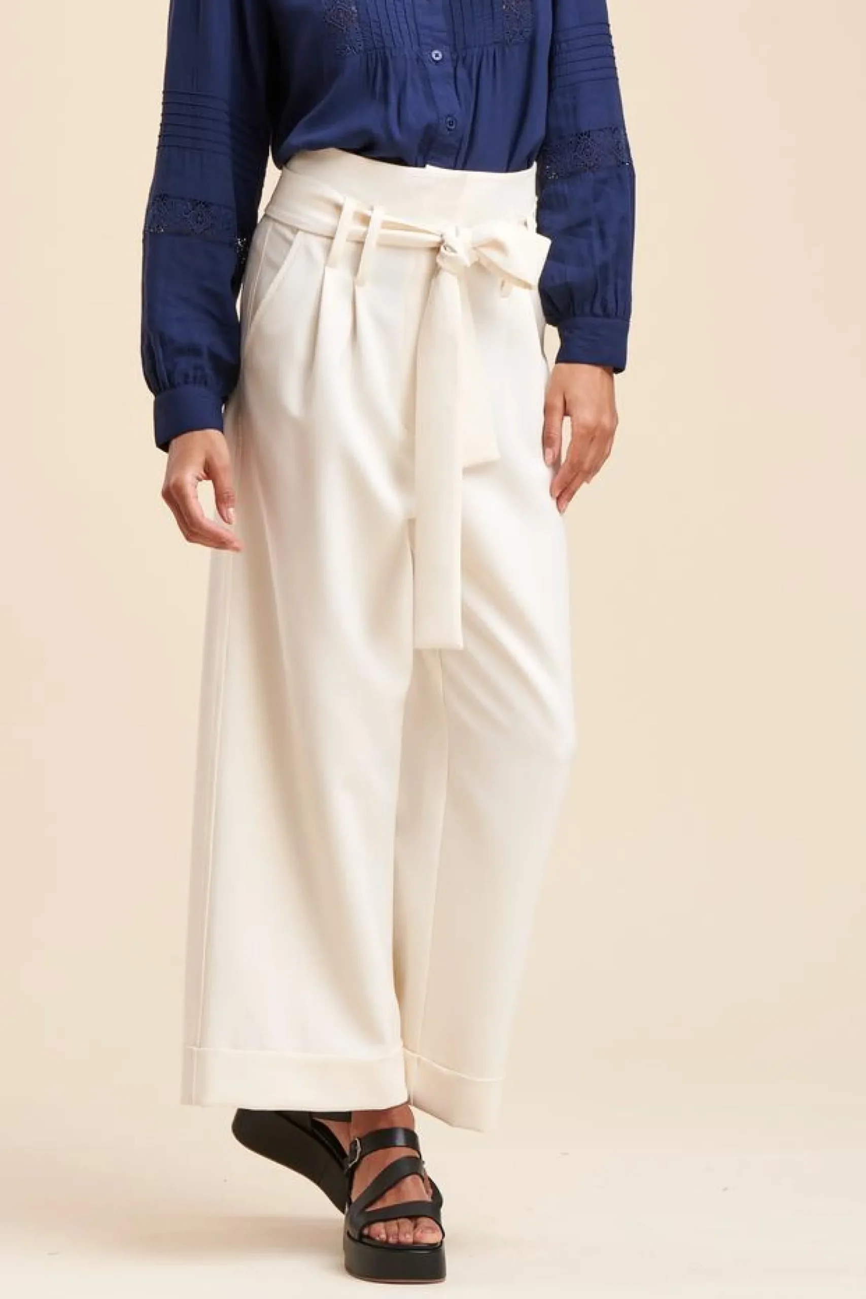 Best La Fée Maraboutée Pantalon large 7/8ème - L/40 Marron