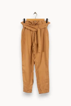Outlet Marie Sixtine Pantalon clair - Taille S/36 Marron