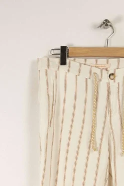 Outlet La Fée Maraboutée Pantalon multicolore - Taille M/38 Blanc