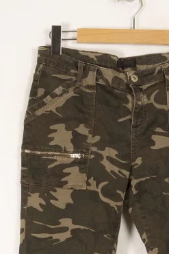 Outlet IKKS Pantalon multicolore - Taille L/40 Vert