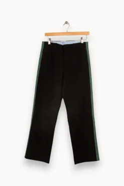 Clearance Léon & Harper Pantalon avec bandes vertes - Taille S/36 Noir