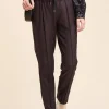Fashion La Fée Maraboutée Pantalon pied de puce taille élastiquée - 40 Marron