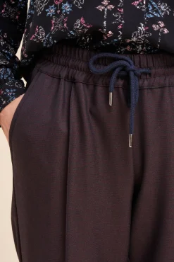 Fashion La Fée Maraboutée Pantalon pied de puce taille élastiquée - 40 Marron