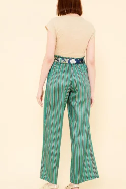 Online La Fée Maraboutée Pantalon rayé - L/40 Vert
