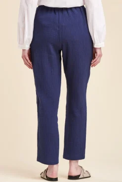 New La Fée Maraboutée Pantalon taille élastiquée en gaze de coton - S/36 Blanc