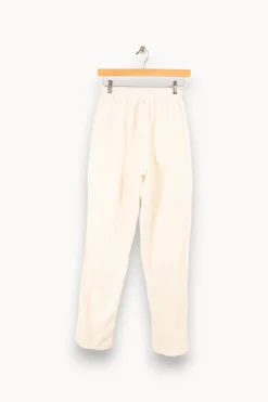 New La Fée Maraboutée Pantalon taille élastiquée en gaze de coton - S/36 Blanc