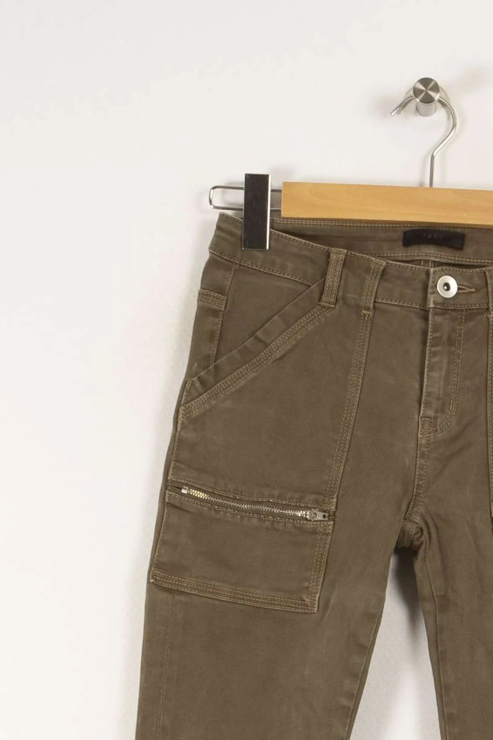 Hot IKKS Pantalon - Taille XS/34 Vert