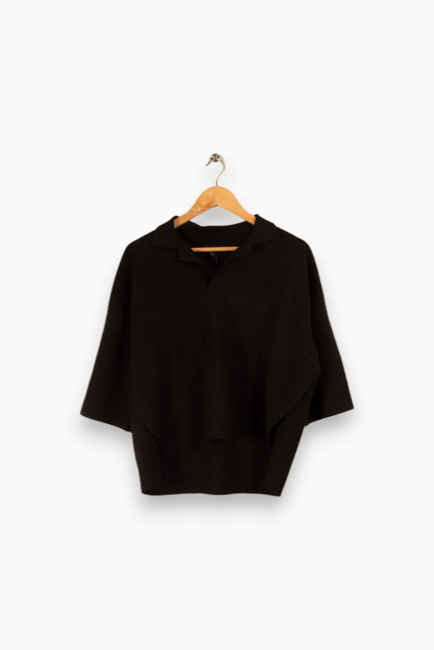 Outlet Caroll Polo sweat - Taille S/36 Noir