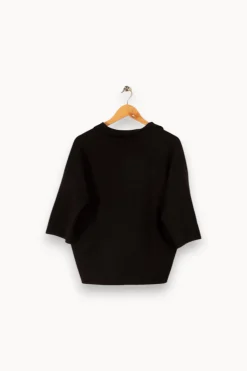 Outlet Caroll Polo sweat - Taille S/36 Noir