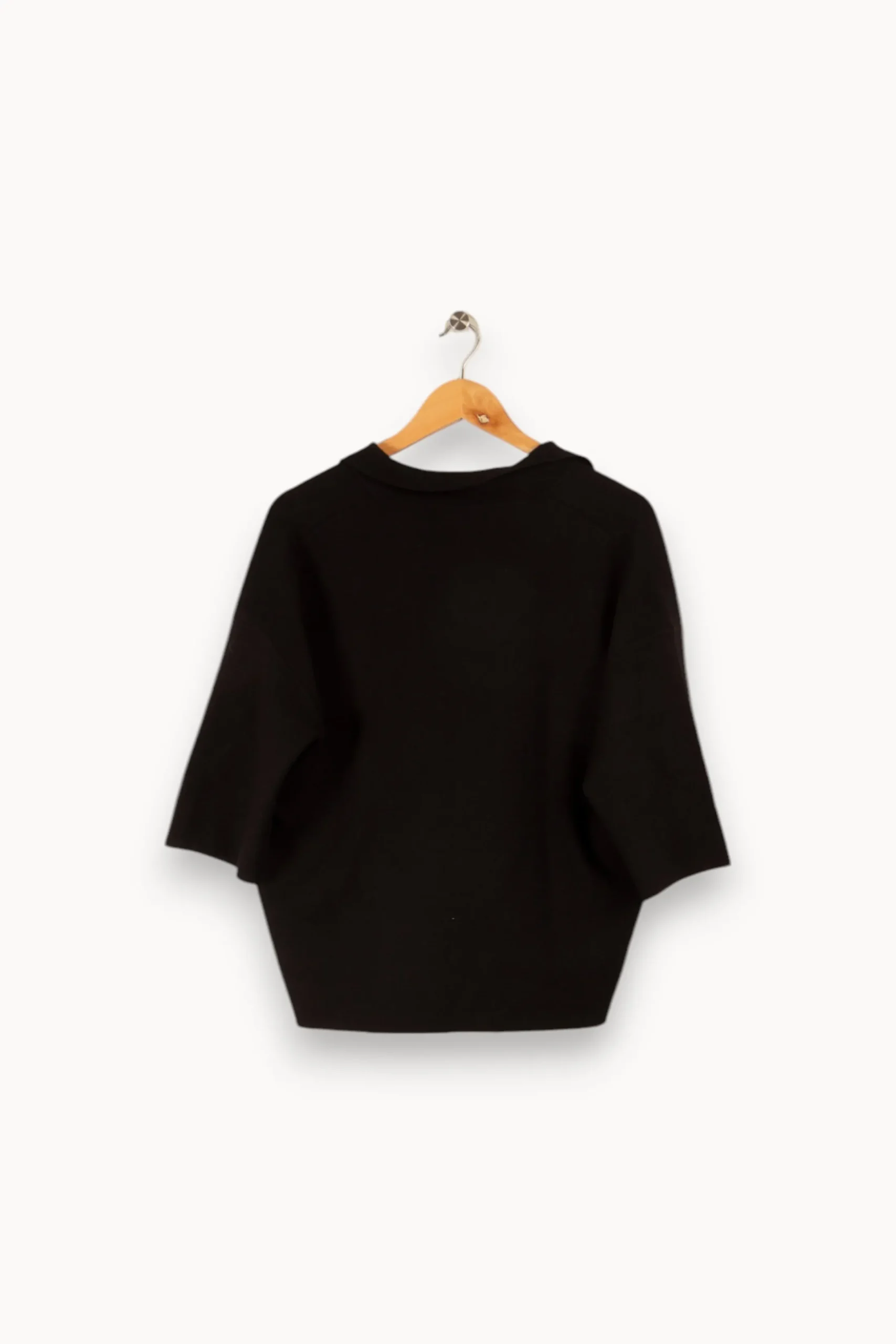 Outlet Caroll Polo sweat - Taille S/36 Noir