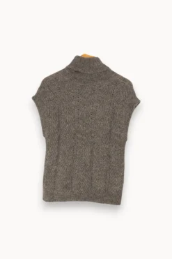 Store Caroll Pull à col roulé sans manches - Taille XS/34 Gris