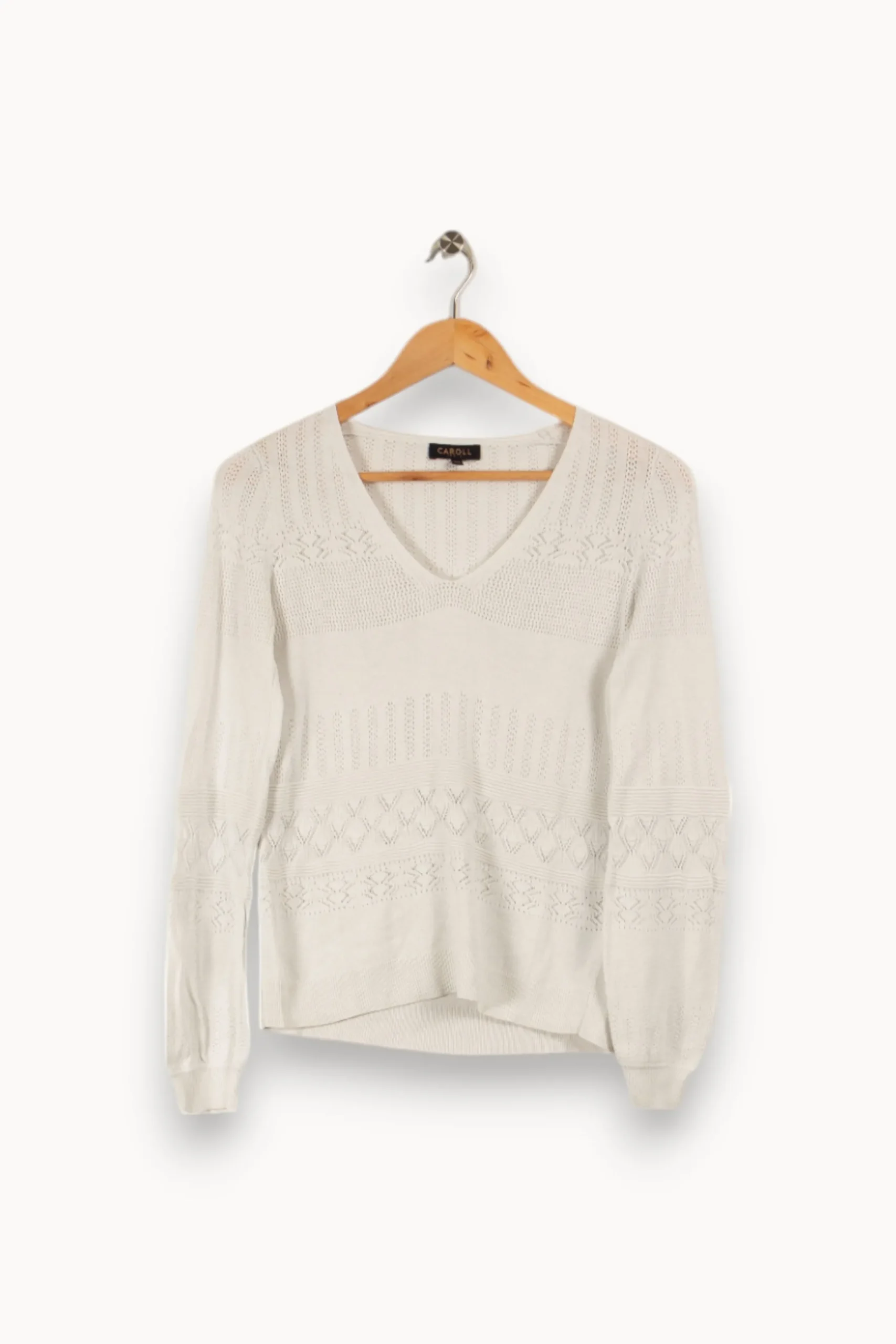 Hot Caroll Pull - Taille XS/34 Blanc