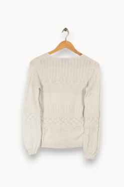 Hot Caroll Pull - Taille XS/34 Blanc