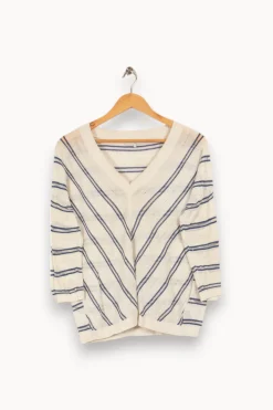 Store Gerard Darel Pull et bleu - Taille S/36 Blanc