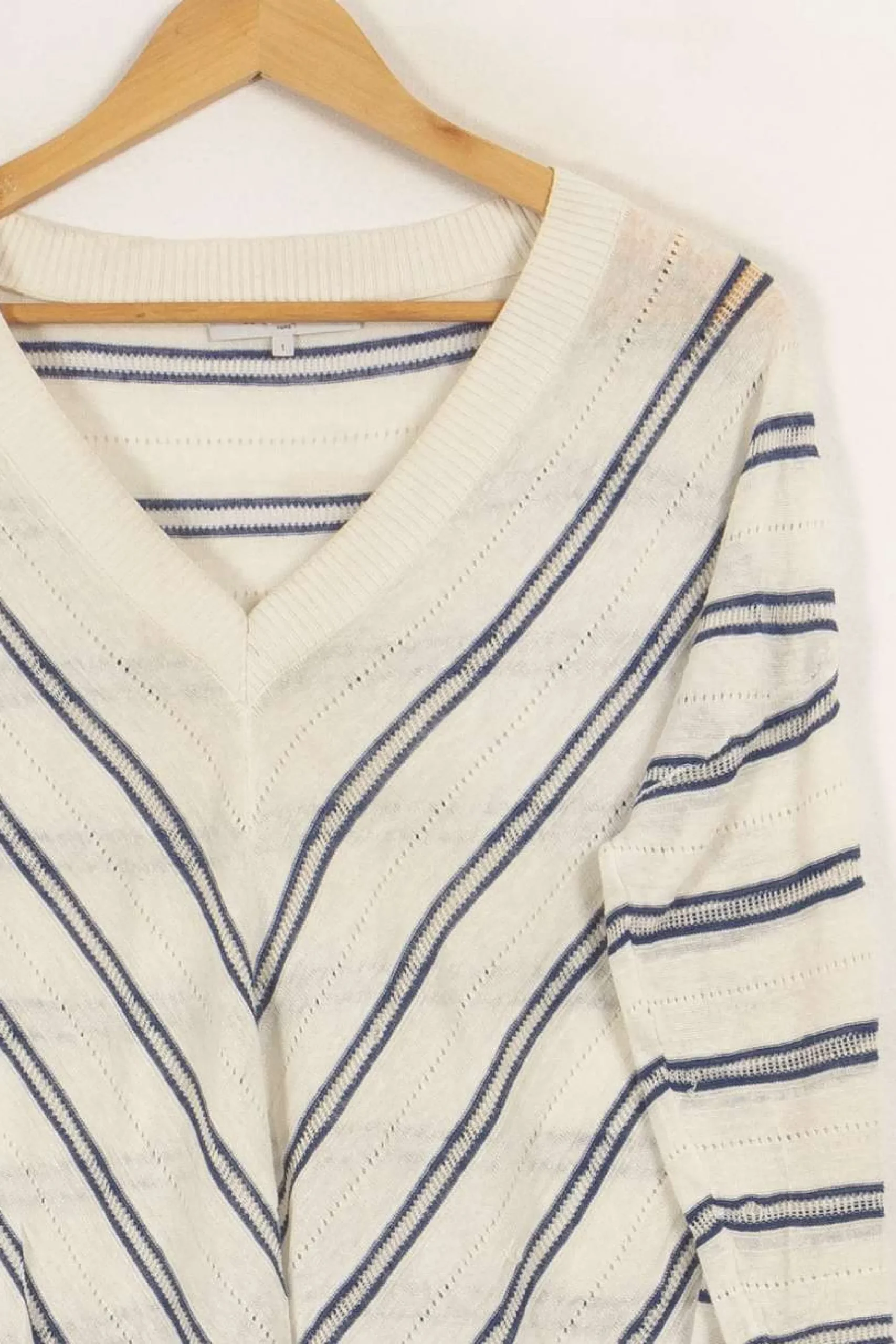 Store Gerard Darel Pull et bleu - Taille S/36 Blanc