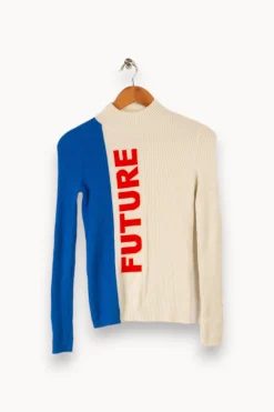 Online From Future Pull blanc et bleu - XS / 34 Multicolore