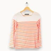 Store Galeries Lafayette Pull blanc et rouge - S/36 Multicolore