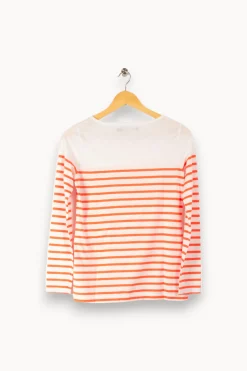Store Galeries Lafayette Pull blanc et rouge - S/36 Multicolore