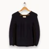 Fashion ba&sh Pull en maille foncé - Taille M/38 Bleu