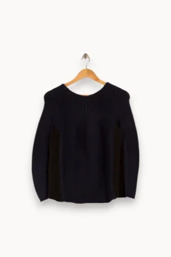 Fashion ba&sh Pull en maille foncé - Taille M/38 Bleu