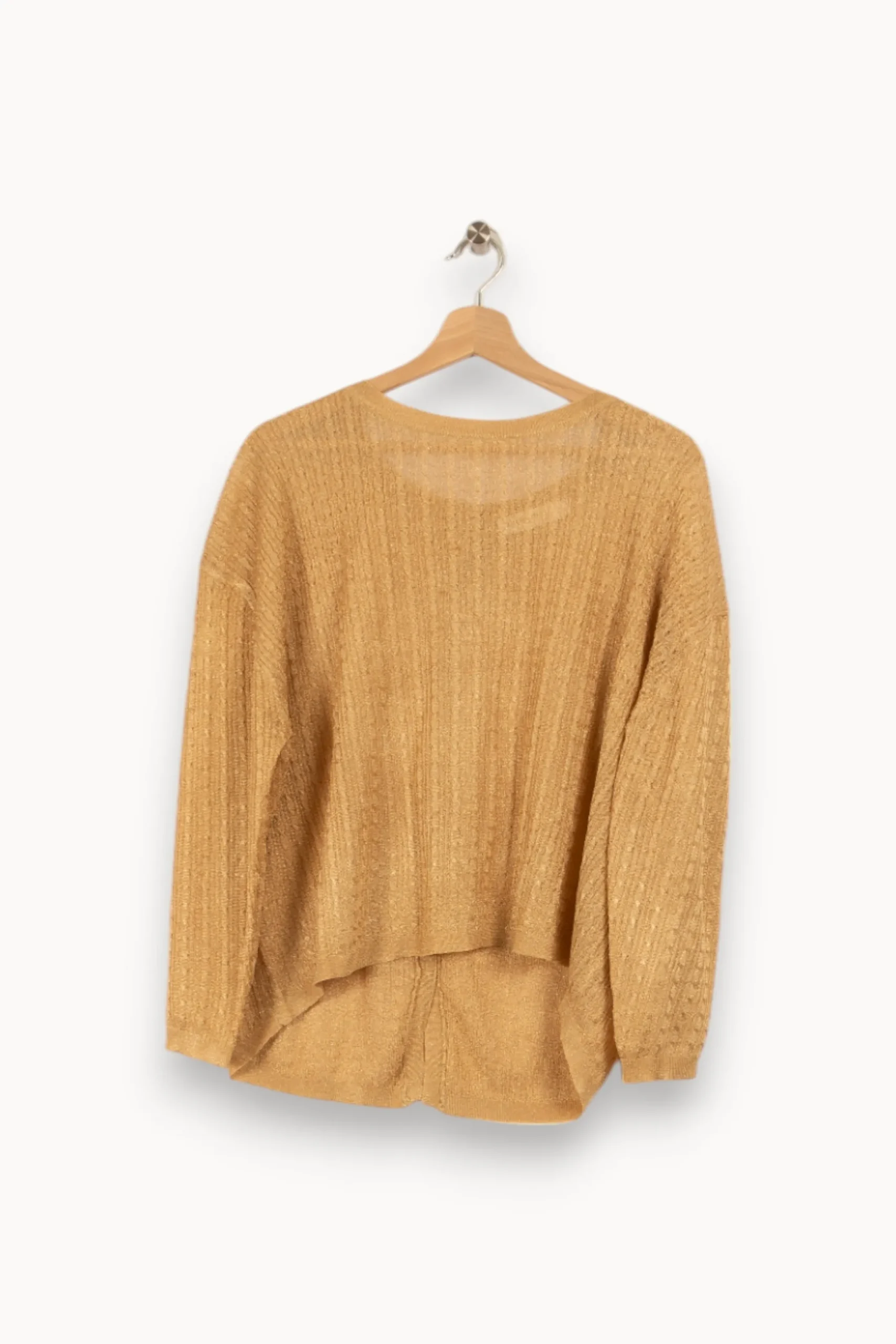 Fashion La Petite Etoile Pull en maille dorée - Taille S/36 Jaune
