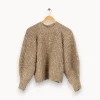 Online ba&sh Pull en maille - Taille S/36 Gris