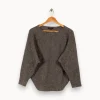 New Caroll Pull en maille pailleté - Taille XS/34 Gris