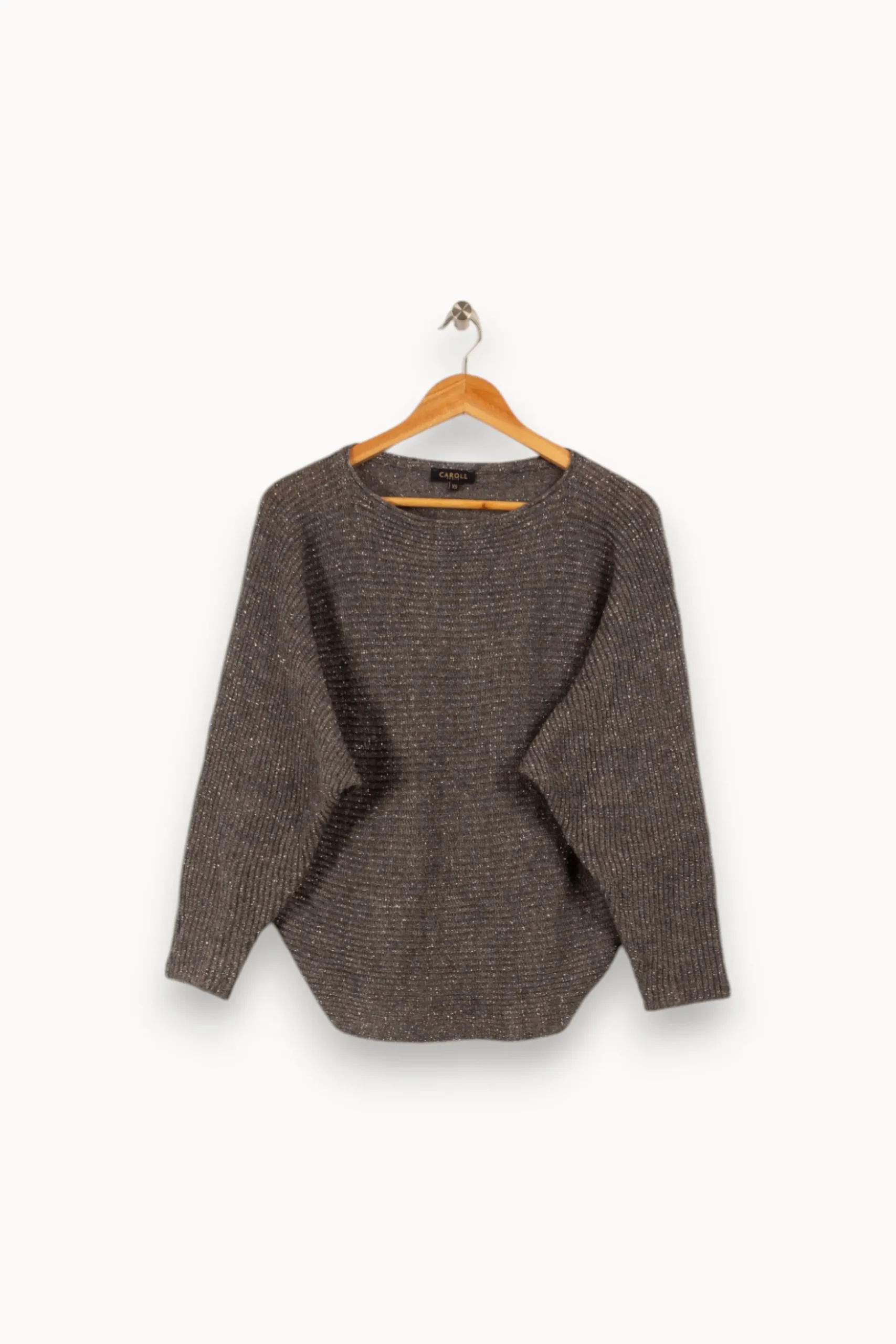 New Caroll Pull en maille pailleté - Taille XS/34 Gris