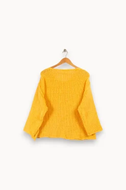 Hot American Vintage Pull en maille - Taille Unique Jaune