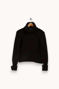 Discount Comptoir des Cotonniers Pull en maille à col roulé - Taille S/36 Noir