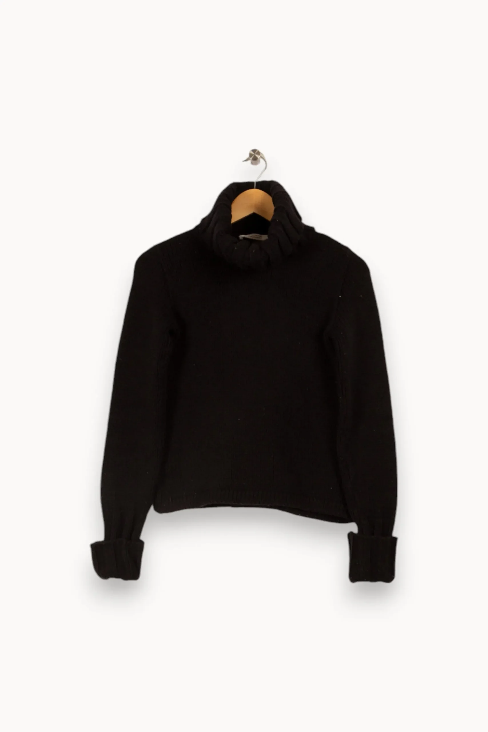 Discount Comptoir des Cotonniers Pull en maille à col roulé - Taille S/36 Noir