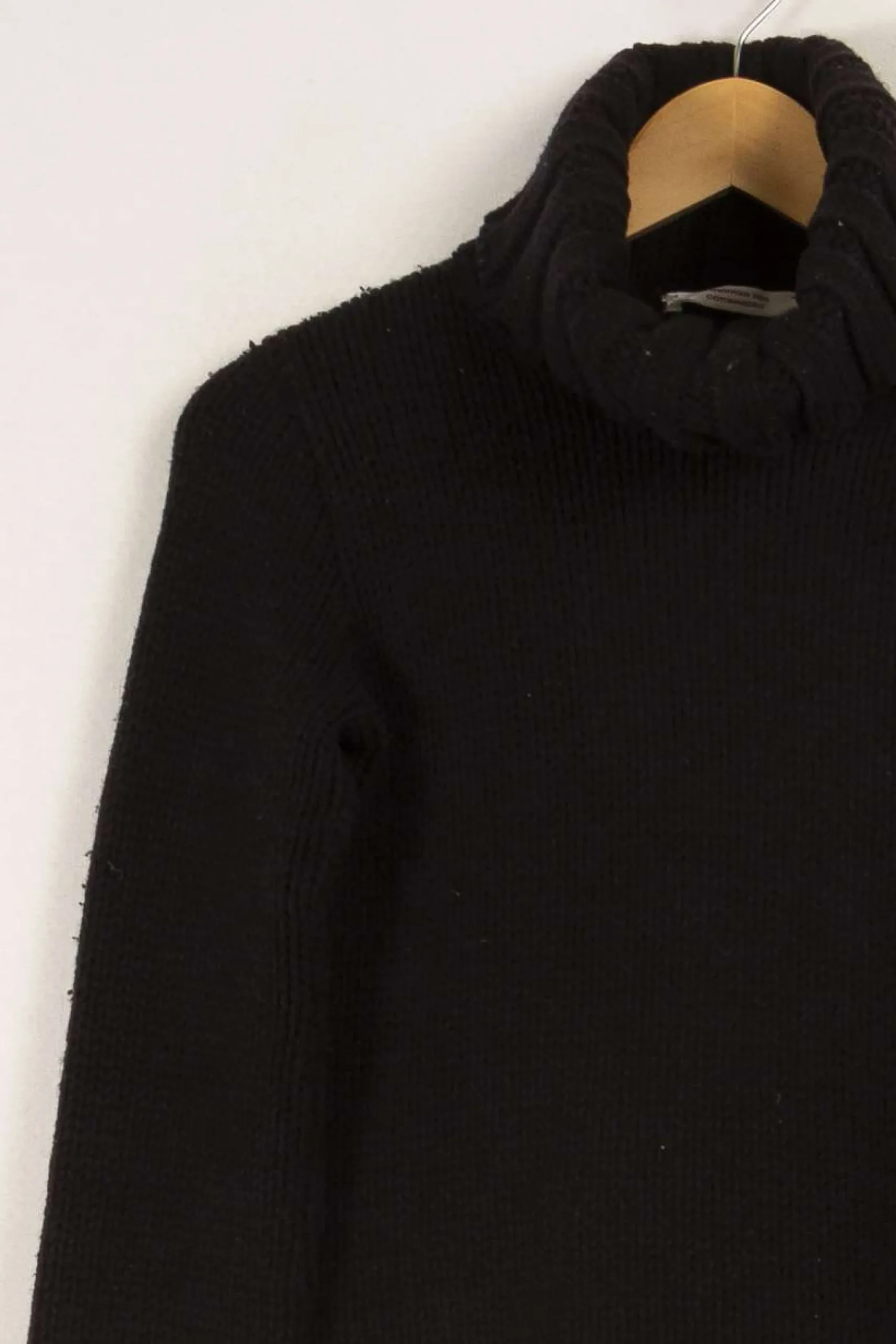 Discount Comptoir des Cotonniers Pull en maille à col roulé - Taille S/36 Noir