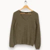 Store Caroll Pull en maille pailleté - Taille S/36 Vert