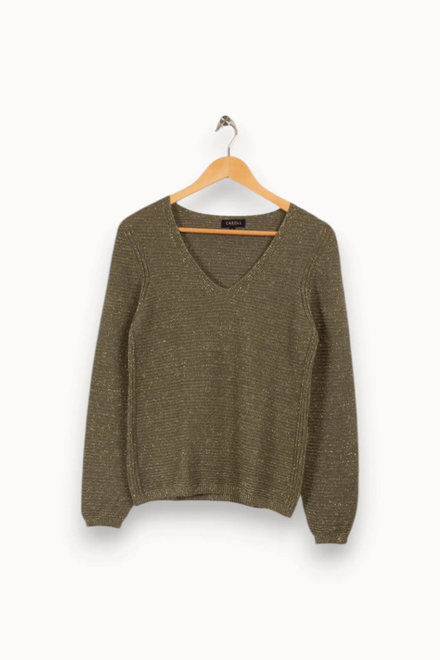 Store Caroll Pull en maille pailleté - Taille S/36 Vert