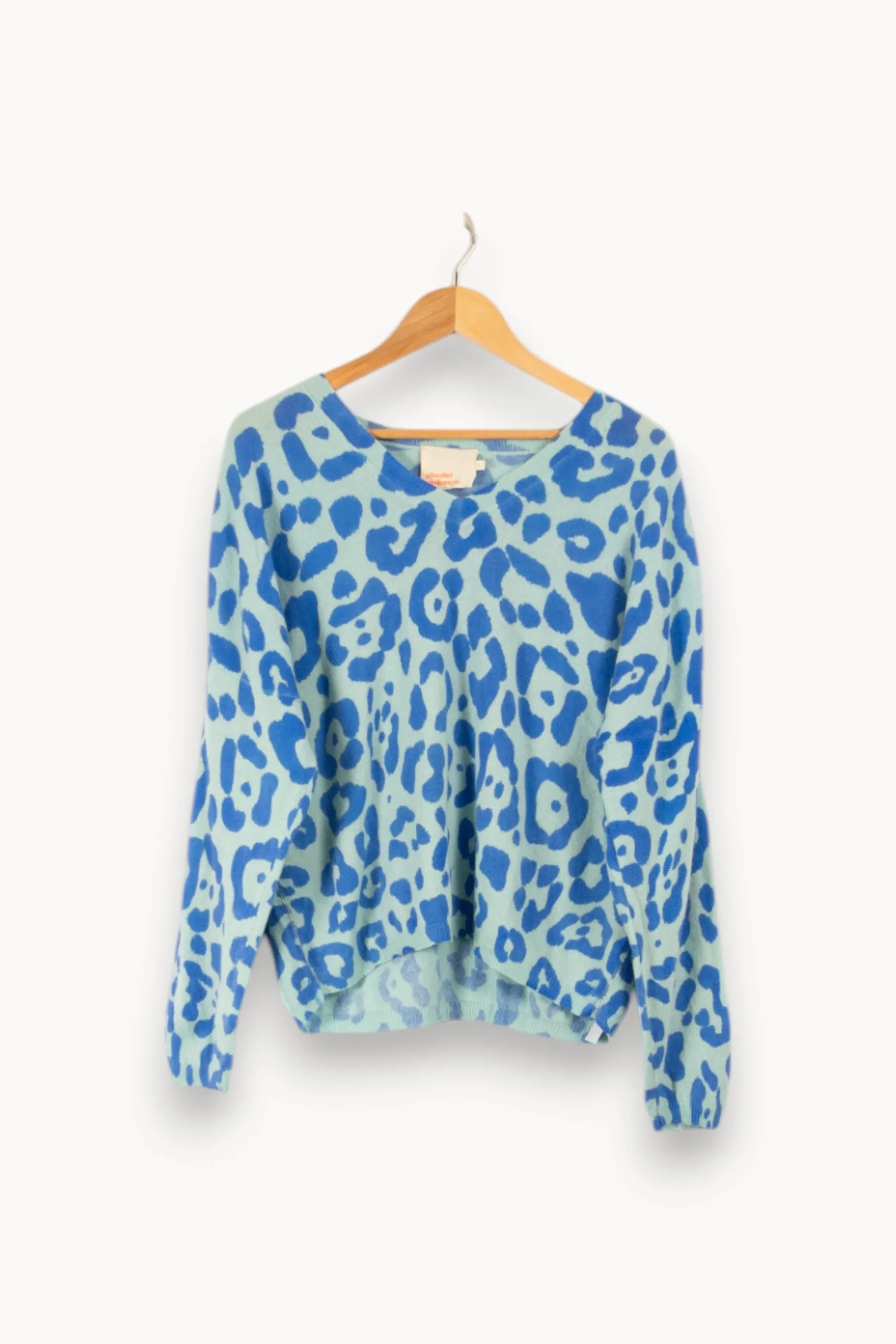 Cheap Absolut Cashmere Pull léopard - Taille S/36 Bleu